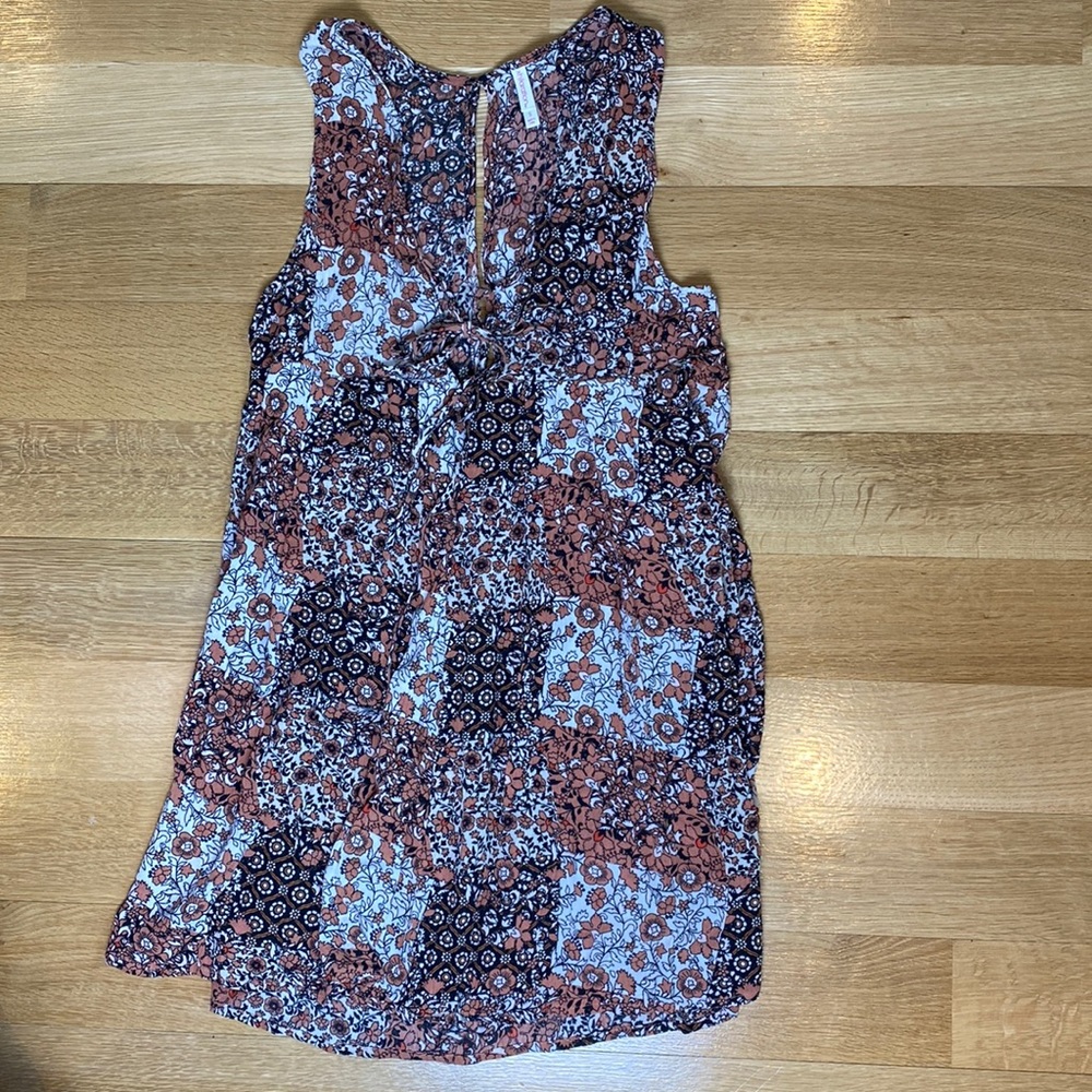 Boho keyhole front tie dress